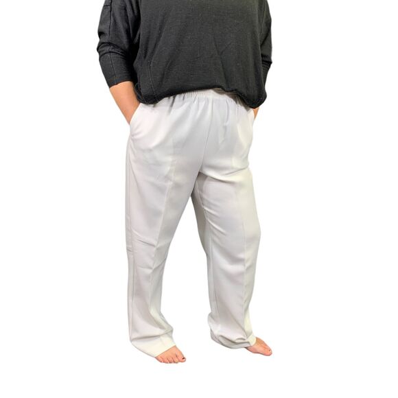 Alfred Dunner Womens Pants Elastic Waist Comfy Coastal Grandma White Size 10 - Picture 7 of 14